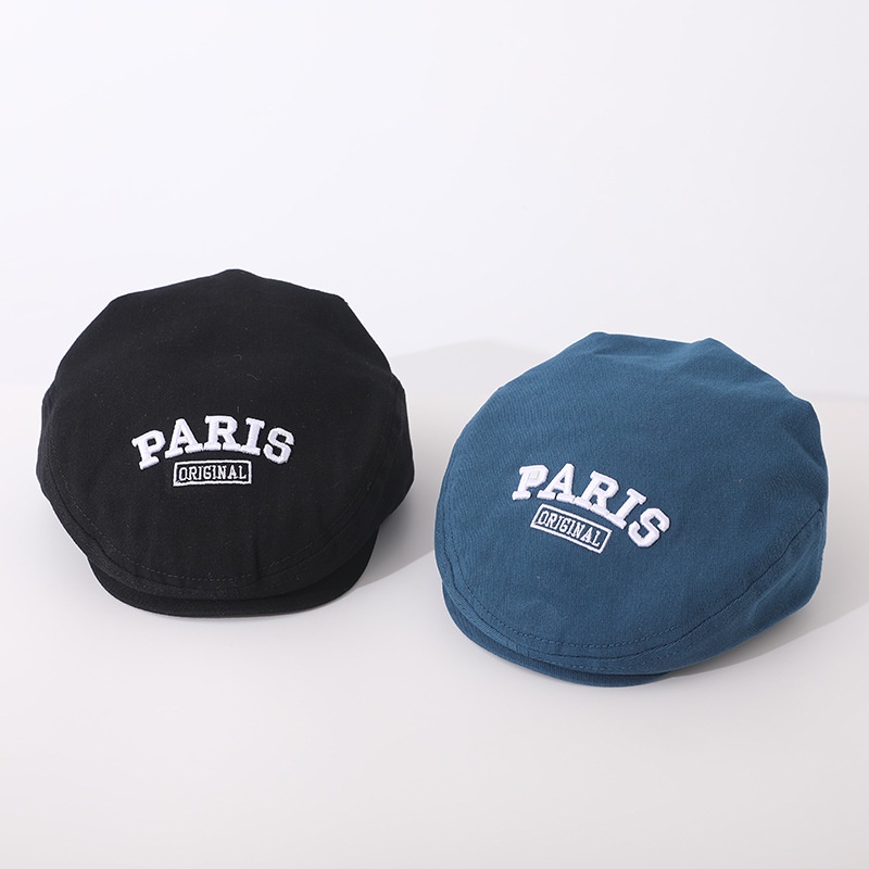 Mũ Beret Thêu Chữ PARIS Phong Cách Hip Hop Hàn Quốc Thời Trang Cho Bé