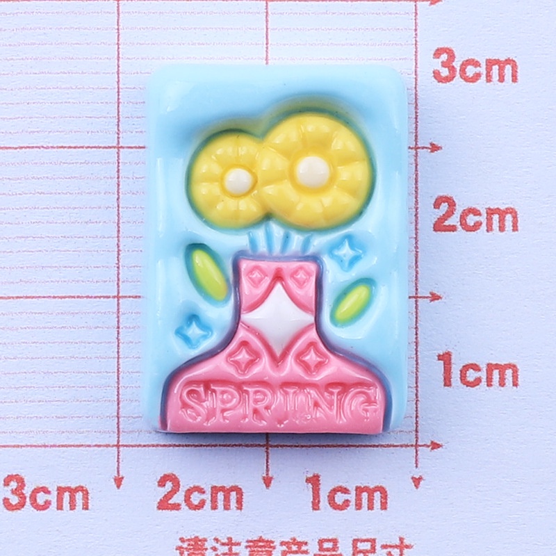 Set 10 Miếng Dán Resin Hình Hoa Màu Sáng Trang Trí Tóc / Điện Thoại DIY