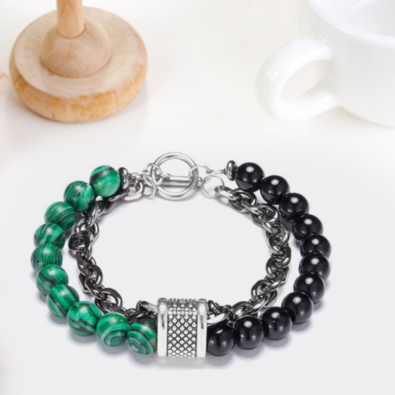 Vòng Tay Chuỗi Hạt Hai Lớp Thời Trang Cho Nam