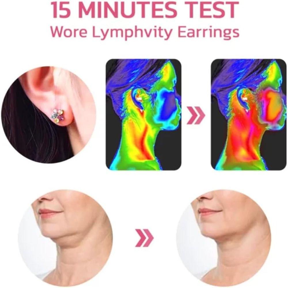 NEXTVN Khuyên Tai Bằng Đồng Từ Tính Họa Tiết Hoa Trẻ Hóa Làn Da Tourmaline Thiết Kế Mới Của Đức Cho Nữ