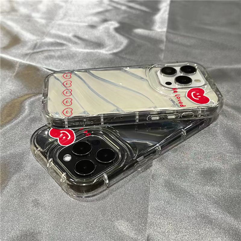Ốp Điện Thoại Mềm Trong Suốt Họa Tiết Mặt Cười / Trái Tim Dễ Thương Cho Iphone 14Promax 7 1312 8 Xr Plus 11