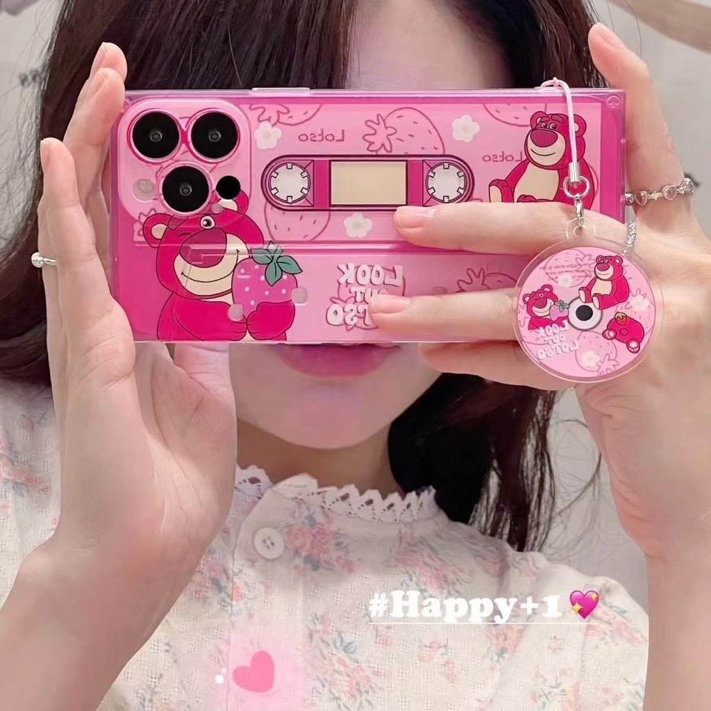 Ốp Điện Thoại Có Giá Đỡ Hình Băng Cát Sét / Gấu Dễ Thương Cho Apple Iphone 12 13 11 14Promax