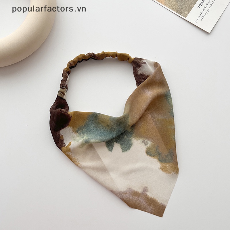 Khăn Bandana Mỏng Nhuộm Màu Hình Tam Giác Thời Trang Mùa Hè Cho Nữ