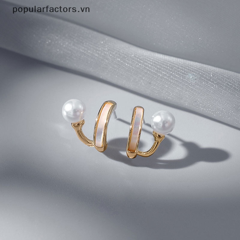 1 Đôi Bông Tai Ngọc Trai Giả Bằng Hợp Kim Thời Trang Hàn Quốc Dành Cho Nữ