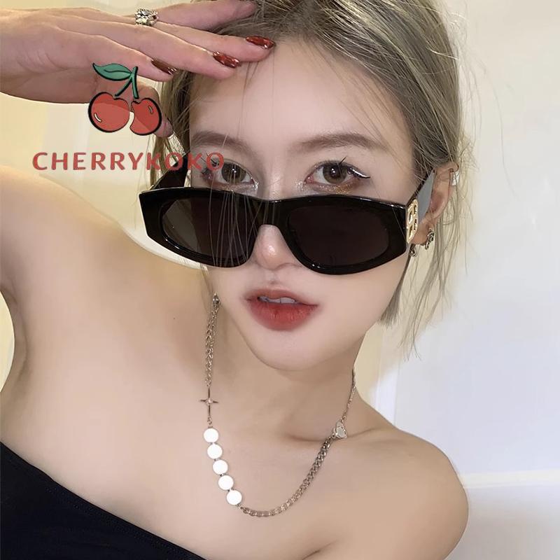 🍒🍒CHERRYKOKO Kính mát gọng chữ nhật thời trang sành điệu cho nam và nữ