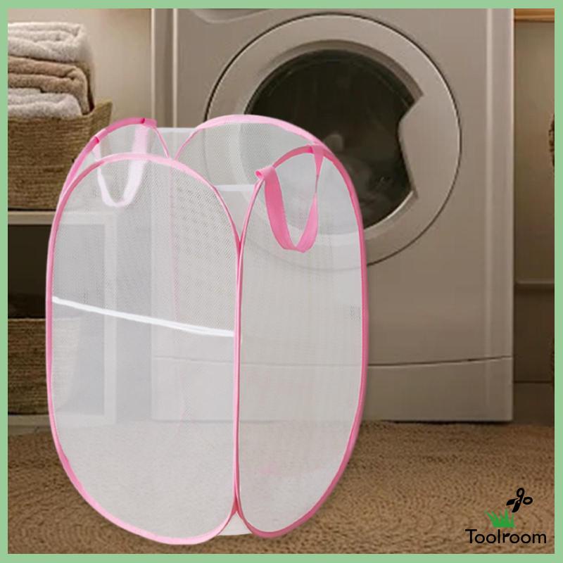 Giỏ Lưới Đựng Đồ Giặt Ủi / Đồ Dùng Có Thể Gấp Gọn Tiện Dụng Mang Theo Du Lịch / Cắm Trại