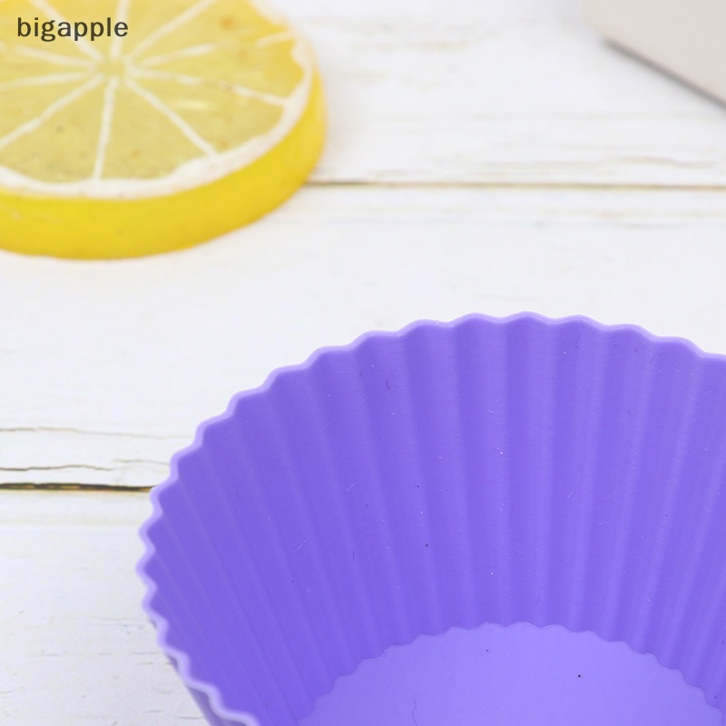 Set 5 Khuôn Silicone 7cm Hình Tròn Dùng Để Làm Bánh Cupcake Tiện Dụng