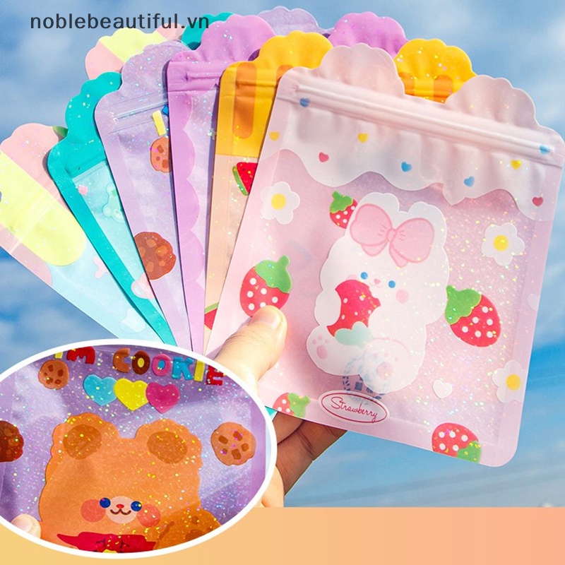 Set 5 Túi Zip Đựng Bánh Kẹo Hình Thỏ / Gấu Đáng Yêu