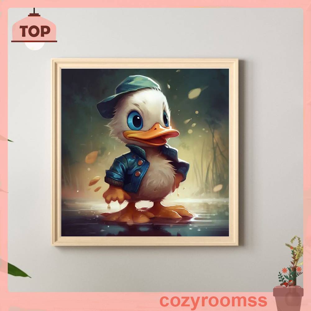 Tranh Đính Đá Kim Cương Toàn Bộ 5D DIY Hình Vẽ Vịt Donald