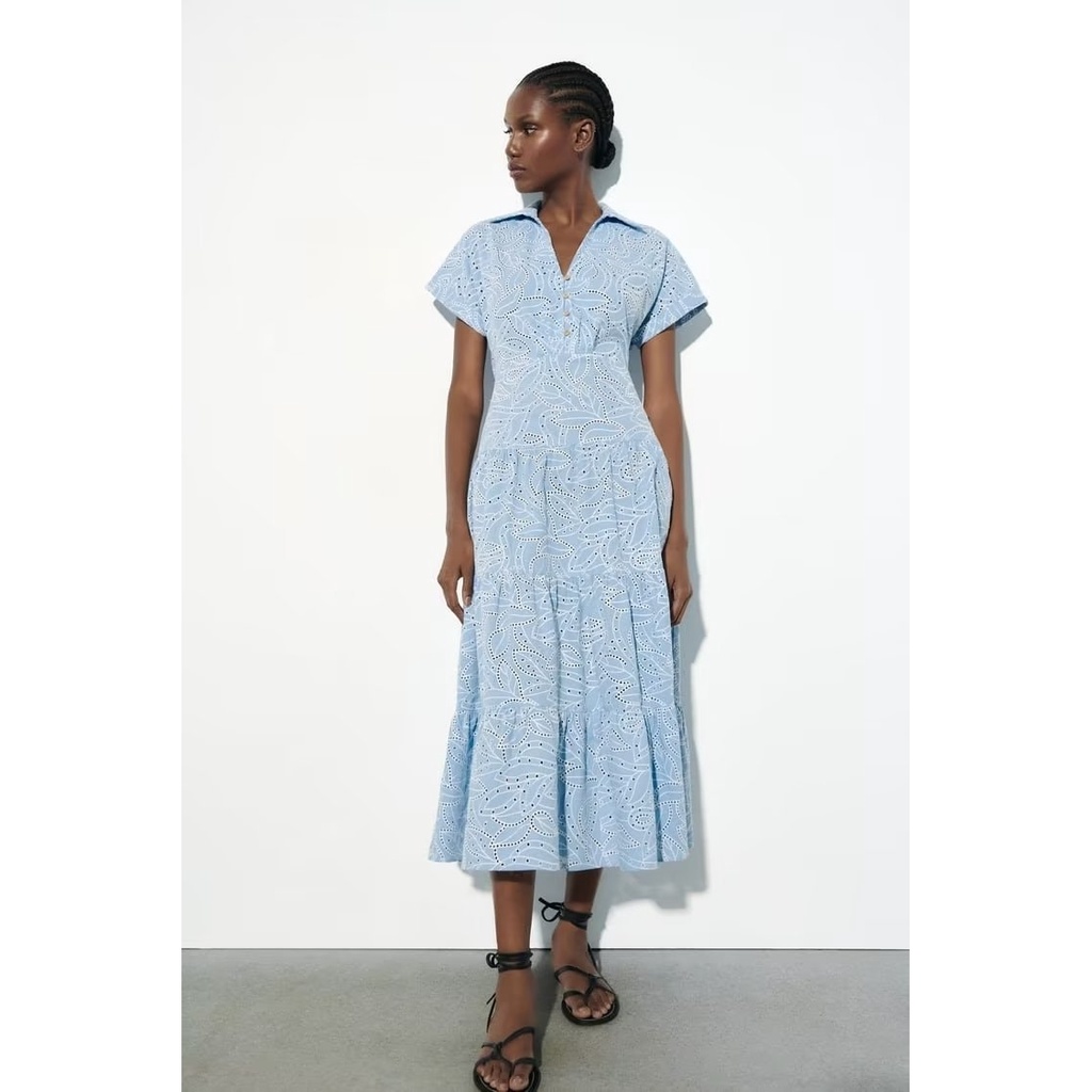 Hàng Mới Về Đầm Sơ Mi Thêu Họa Tiết Phong Cách Âu Mỹ Thời Trang Mùa Hè 2023 w085 8759