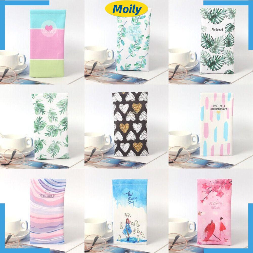 Túi Da PU Mềm In Hoa Đựng Mắt Kính Chống Áp Lực