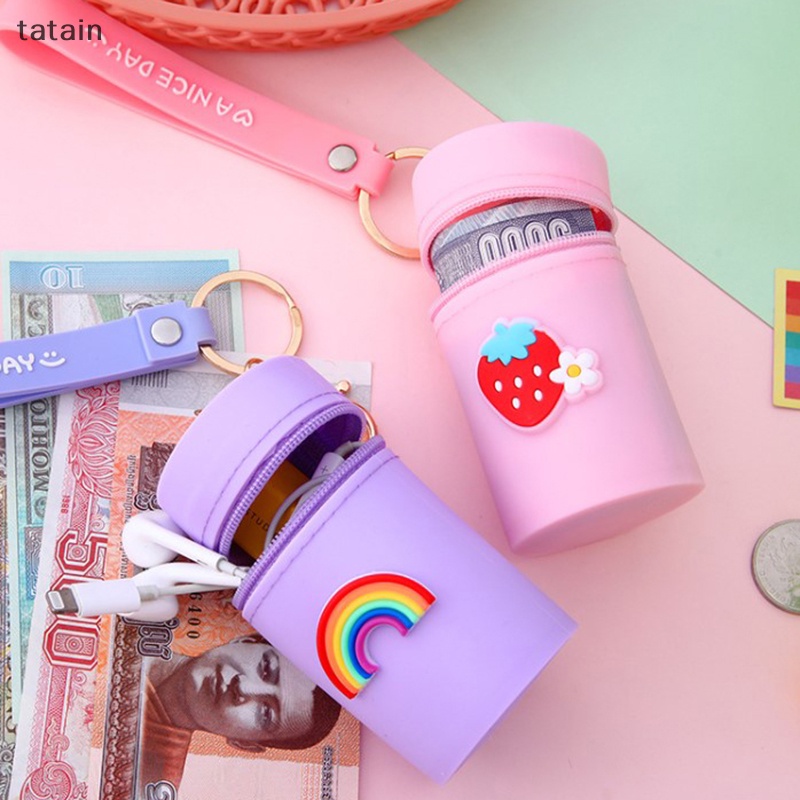 Túi Đựng Tiền Xu Bằng Silicon Có Móc Khóa Dễ Thương Cho Nữ