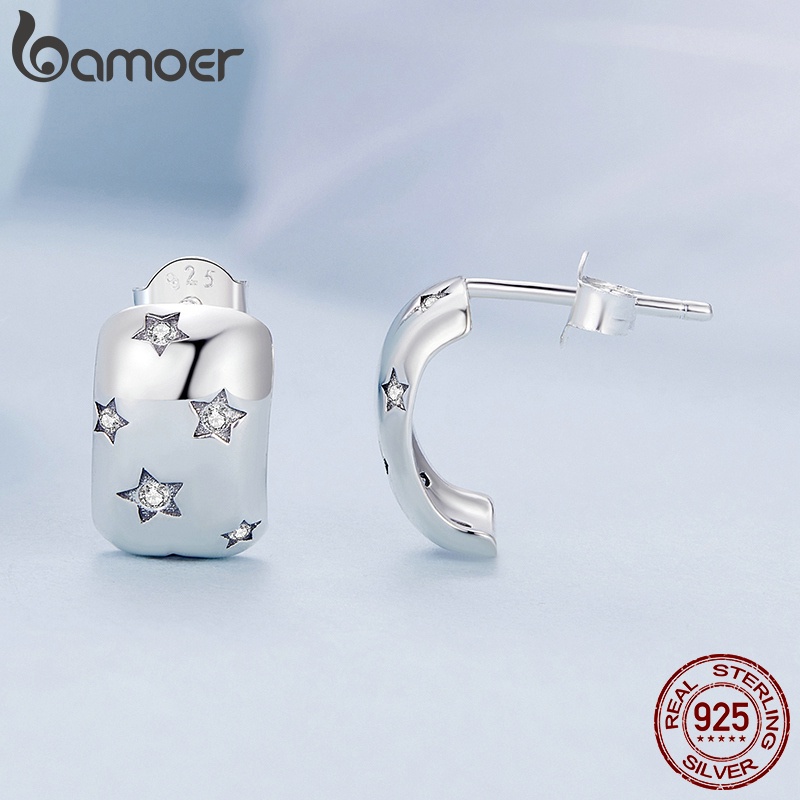 Bamoer Bông Tai Ngôi Sao BạC 925 Thời Trang Cho Nữ