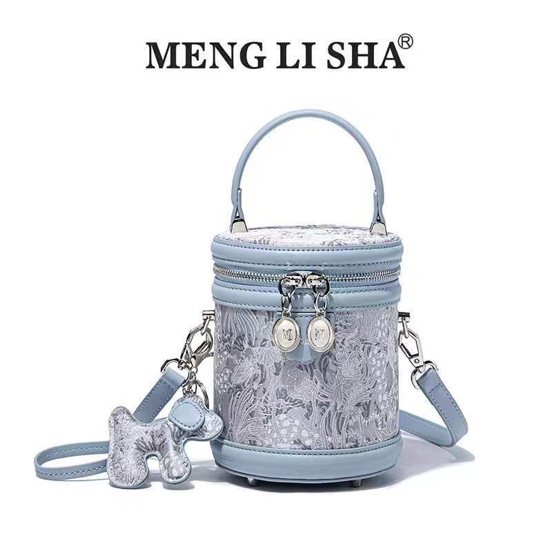 Túi Xách Tay Hình Vuông Nhỏ Thêu Hoa Thổ Cẩm Ba Chiều Phong Cách Mới 2023