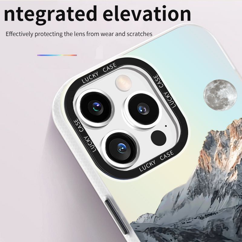 Ốp Điện Thoại Màu Laser Hình Núi Tuyết Cho Iphonexr12678Plus 1314 promax OXS2