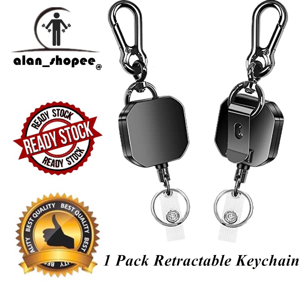 1 Móc Chìa Khóa Bằng Thép 27.5 "Có Thể Thu Gọn Kèm Vòng Nhẫn 10.000 +