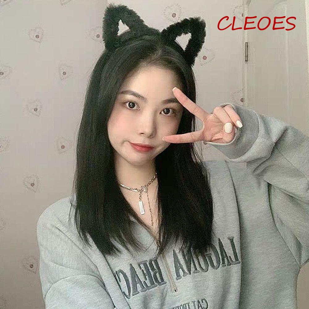 CLEOES Băng Đô Tai Mèo Phong Cách Hàn Quốc Dễ Phối Đồ Dành Cho Nữ