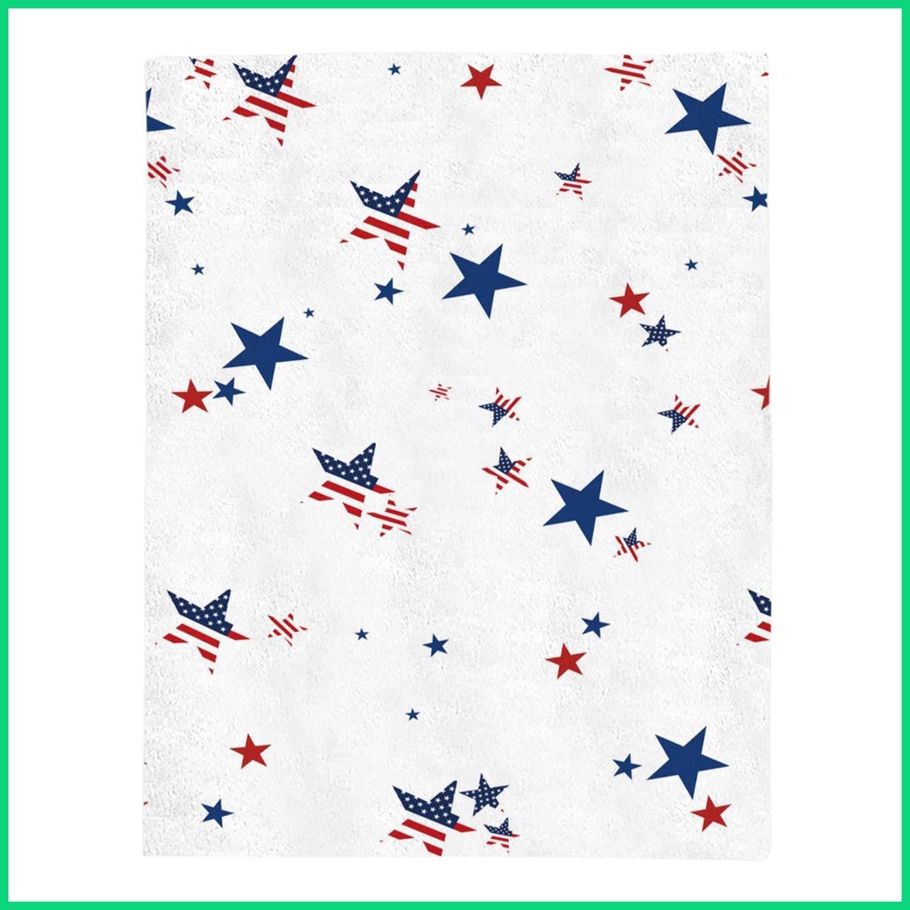 Chăn Họa Tiết Lá Cờ Mỹ 4th of July Thoáng Khí Chất Lượng Cao
