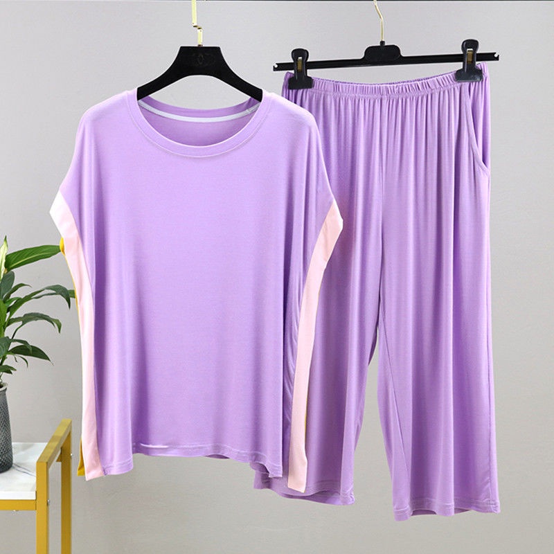 Bộ Đồ Ngủ Áo Thun Mỏng Tay Ngắn Dáng Rộng Thời Trang Mùa Hè Mới 2023