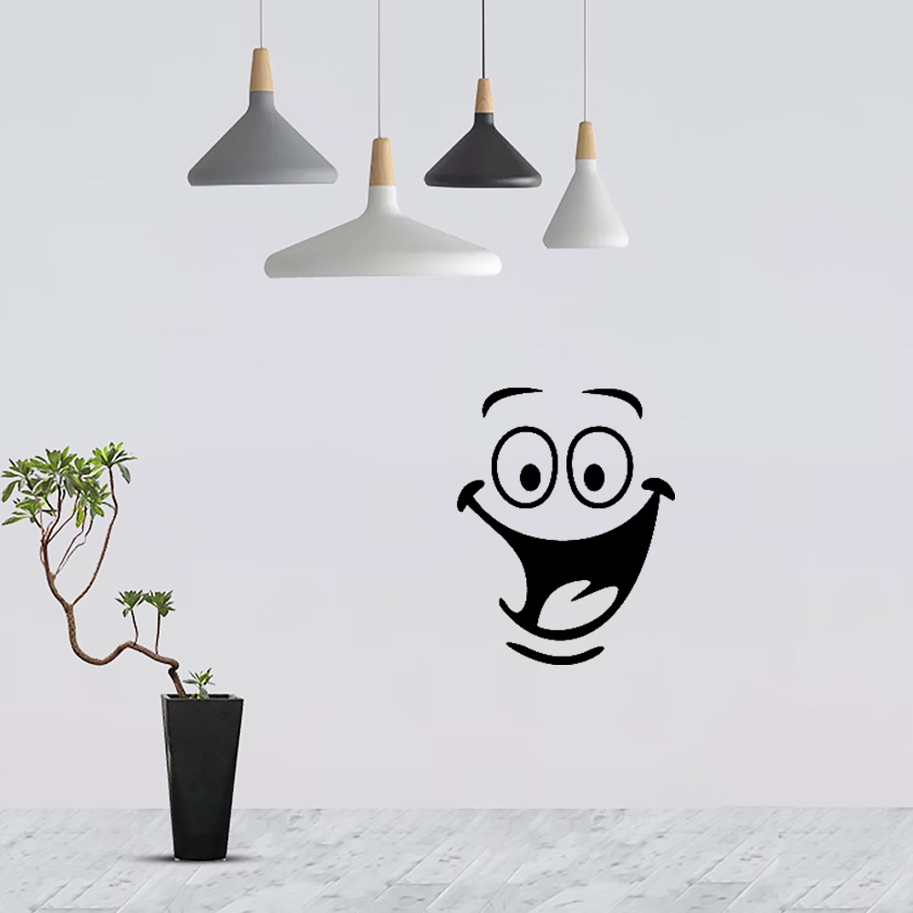 Miếng Dán Tường Hình Mặt Cười Vui Nhộn Trang Trí Nhà Bếp / Phòng Tắm