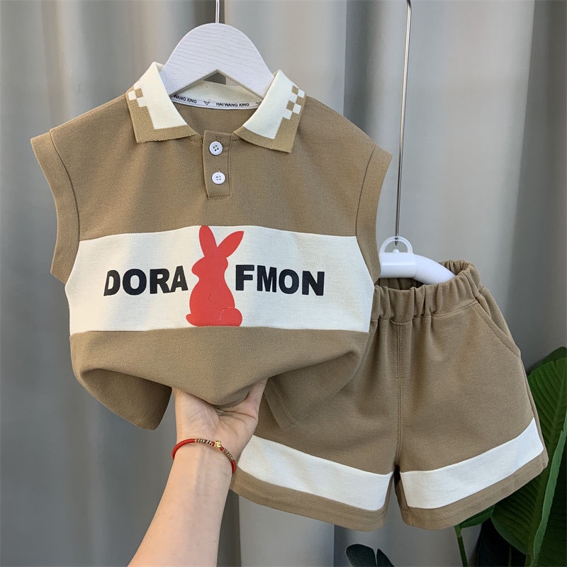 Set Đồ Mùa Hè Năm 2023 Hai Mảnh Phong Cách Thời Trang Đường Phố Mới Phù Hợp Với Mùa Hè Cho Bé Trai [Giao Hàng Trong 7 Ngày]