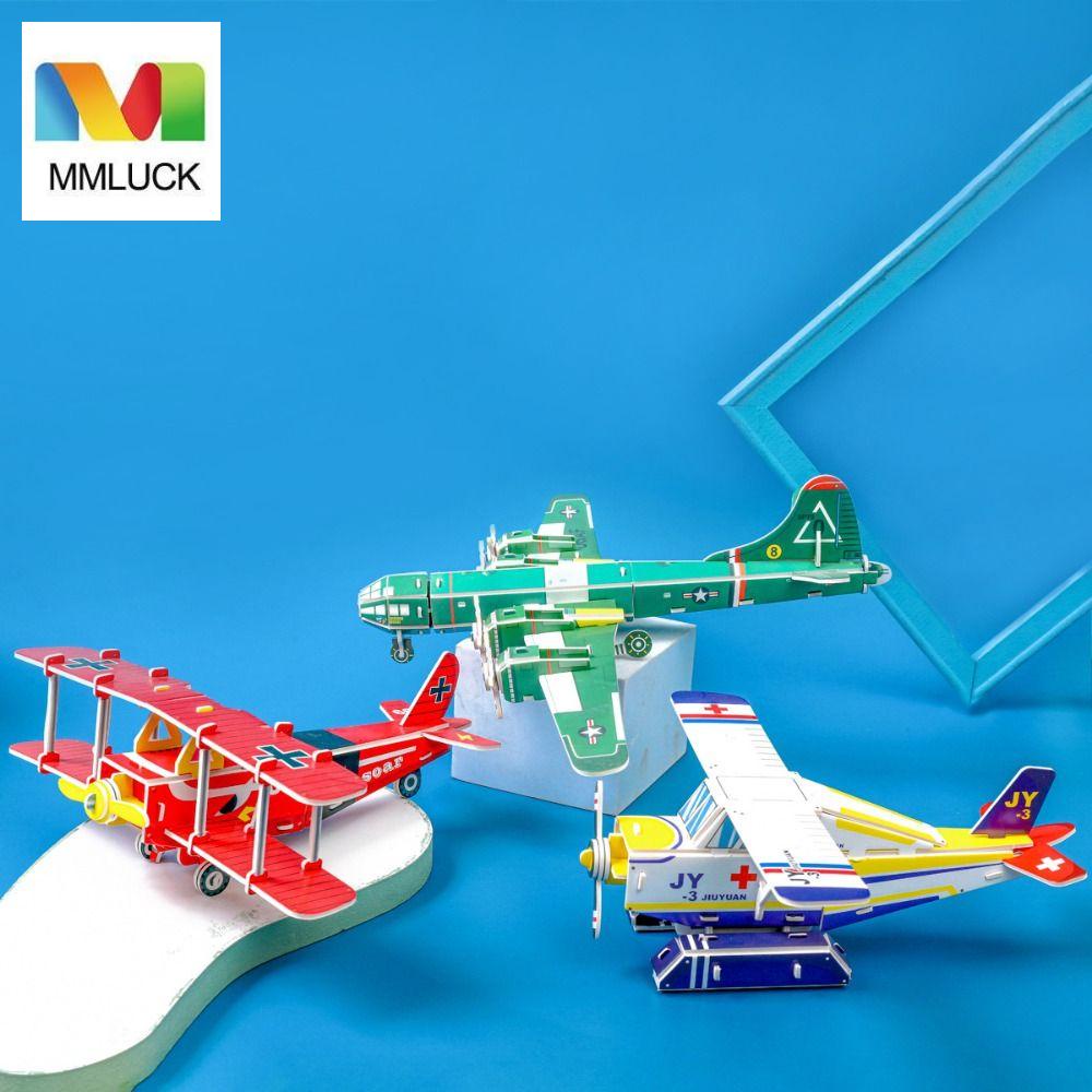 MMLUCK Bộ Xếp Hình Máy Bay Bằng Giấy 3D DIY Dành Cho Trẻ Em