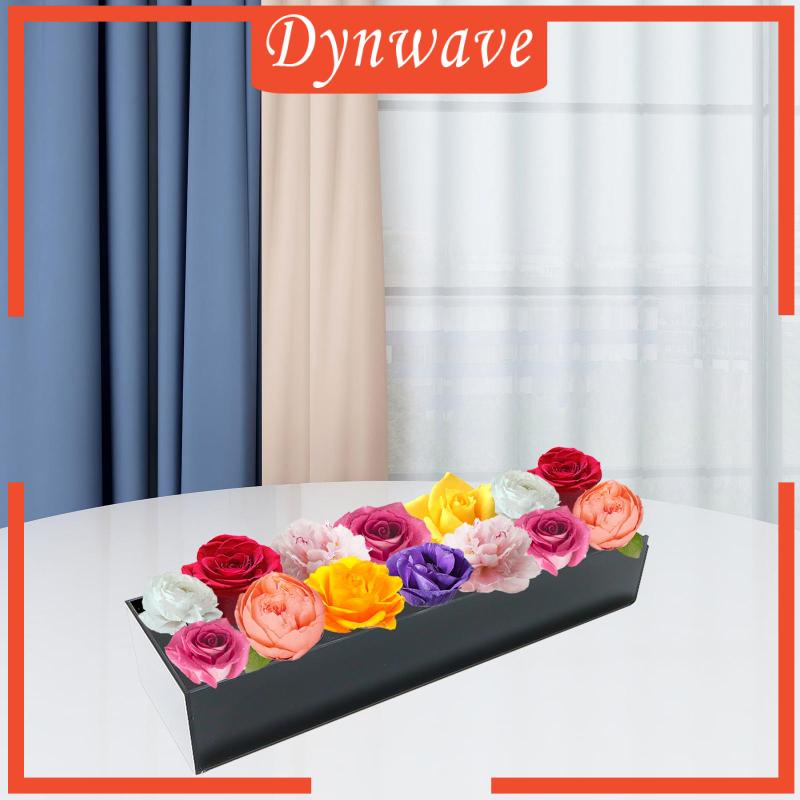 Bình Hoa Bằng Acrylic Hình Chữ Nhật Dùng Trang Trí Bàn Ăn