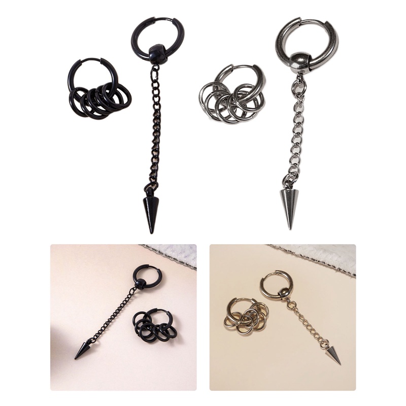 Ygt Khuyên Tai Thép Không Gỉ Hình Mũi Tên Phong Cách Hip Hop Hàn Quốc Cho Nam