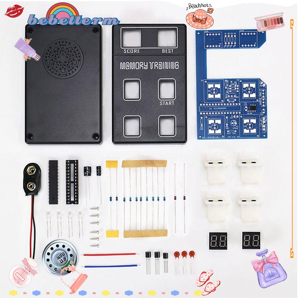 BEBETTERM Bộ Đồ Chơi Rèn Luyện Trí Nhớ Bằng Silicone Cầm Tay Có Đèn LED Màu Đen Cho Người Mới Bắt Đầu