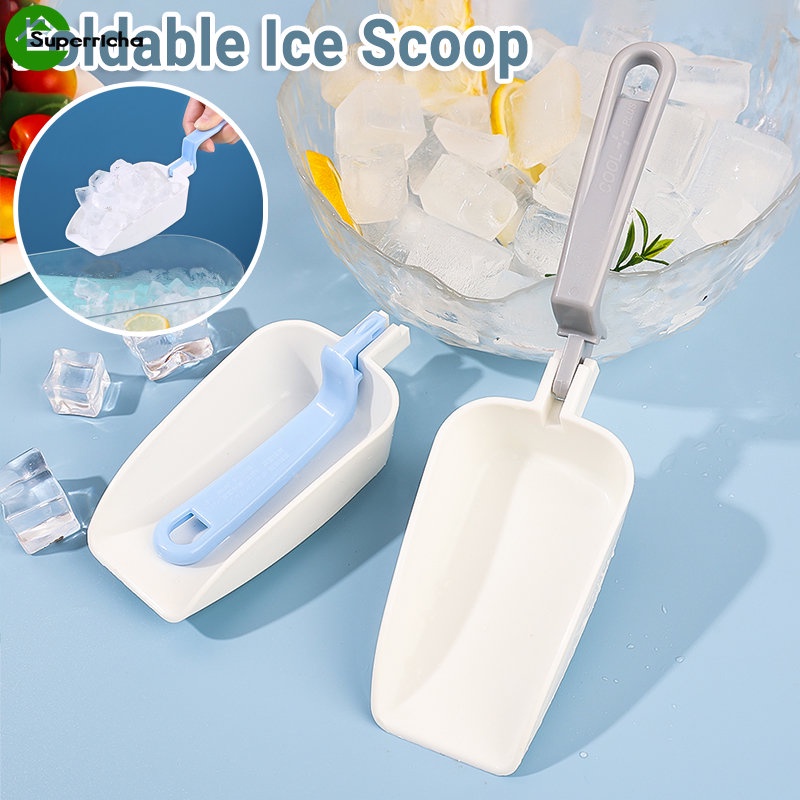 Muỗng Múc Đá / Trái Cây Bằng Nhựa Cán Dài Có Thể Gập Lại Đa Năng