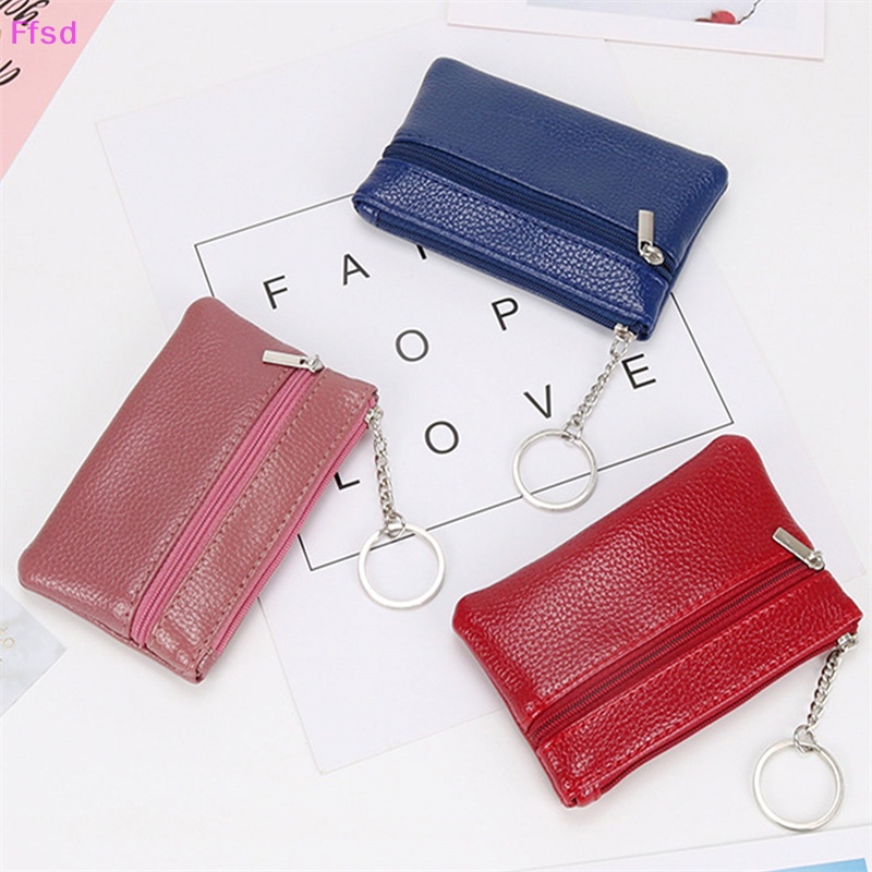 Ví Da PU Mềm Mini Đựng Tiền Xu / Chìa Khóa Đơn Giản Tiện Dụng Cho Nam Và Nữ