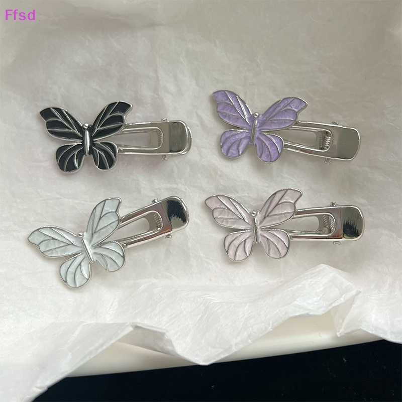 Kẹp Tóc Hình Bướm Bằng Kim Loại Y2K Thời Trang