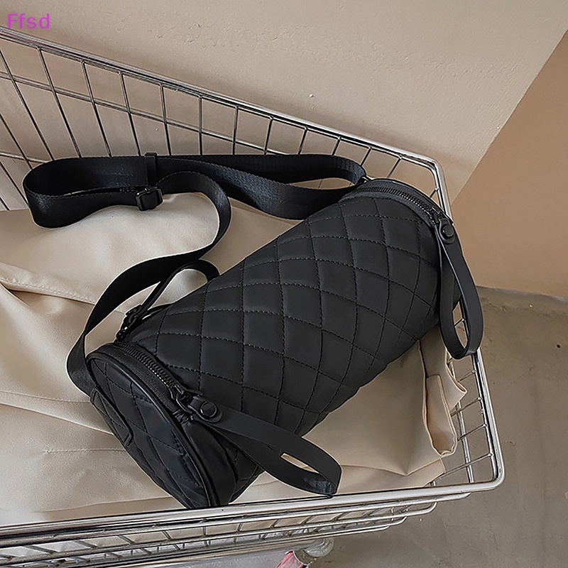 {Ffsd} Túi Đeo Chéo Một Bên Vai / Đeo Trước Ngực Đa Năng Hình Trụ Phong Cách Hàn Quốc Cao Cấp Dành Cho Nam Nữ * Bán Chạy