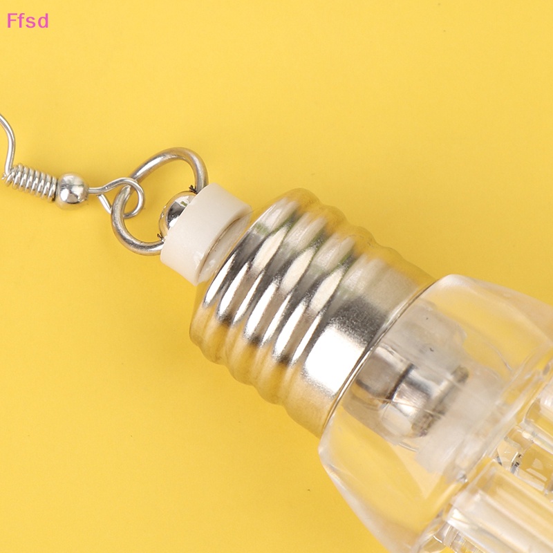 {Ffsd} Khuyên Tai Thả Bóng Đèn Phát Sáng Độc Đáo Thời Trang Làm Quà Tặng Bạn Bè * Giảm Giá