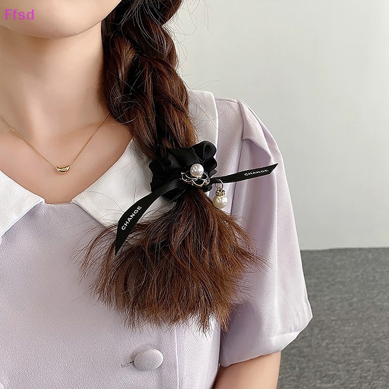 {Ffsd} Dây Buộc Tóc Cao Su Đính Ruy Băng Hoa Trà Lớn Thời Trang Mùa Hè Dành Cho Bạn Nữ * Bán Chạy