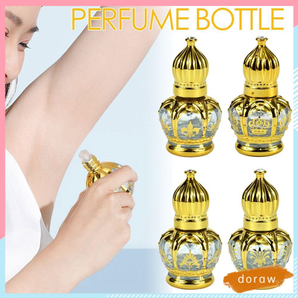 DORAW Bộ 2 Lọ Rỗng Dạng Lăn Hình Vương Miện Màu Vàng