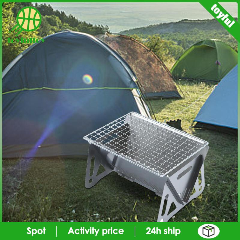 Bếp Lò Bằng Thép Không Gỉ Có Thể Gấp Gọn Tiện Dụng Khi Đi Cắm Trại