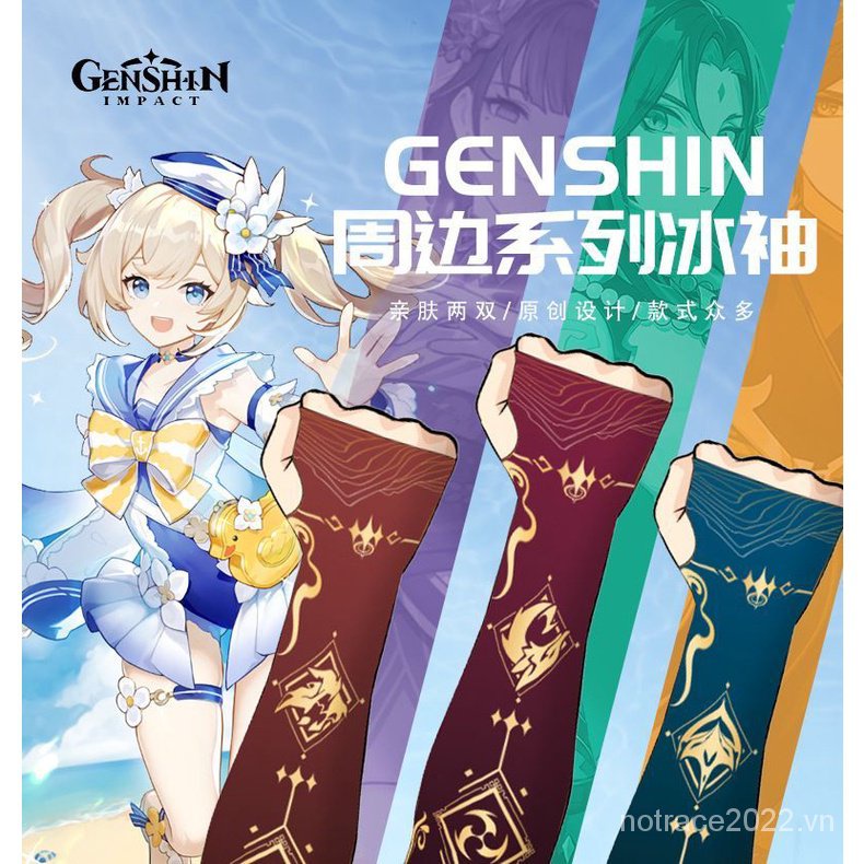 ★Genshin Impact★Găng Tay Chống Nắng Bằng Lụa Lạnh Thoáng Khí Dành Cho Nam Nữ
