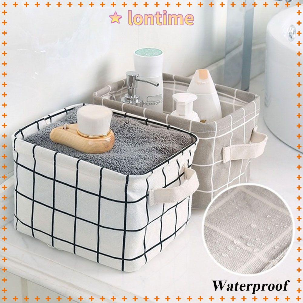 LONTIME Giỏ Đựng Đồ Dùng Nhà Tắm Bằng Cotton Hình Chữ Nhật Tiện Dụng