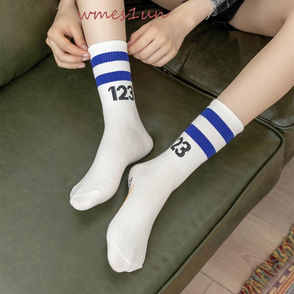 WMES15H Vớ Thể Thao Thoáng Khí 123 Họa Tiết Đáng Yêu Cho Nam Nữ