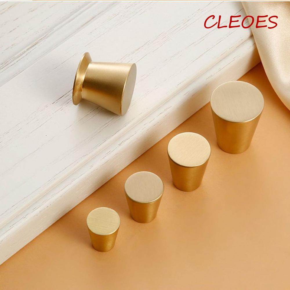 CLEOES Tay Nắm Cửa Hình Nón Bằng Đồng Thau Màu Vàng Sáng Tạo Dễ Lắp Đặt