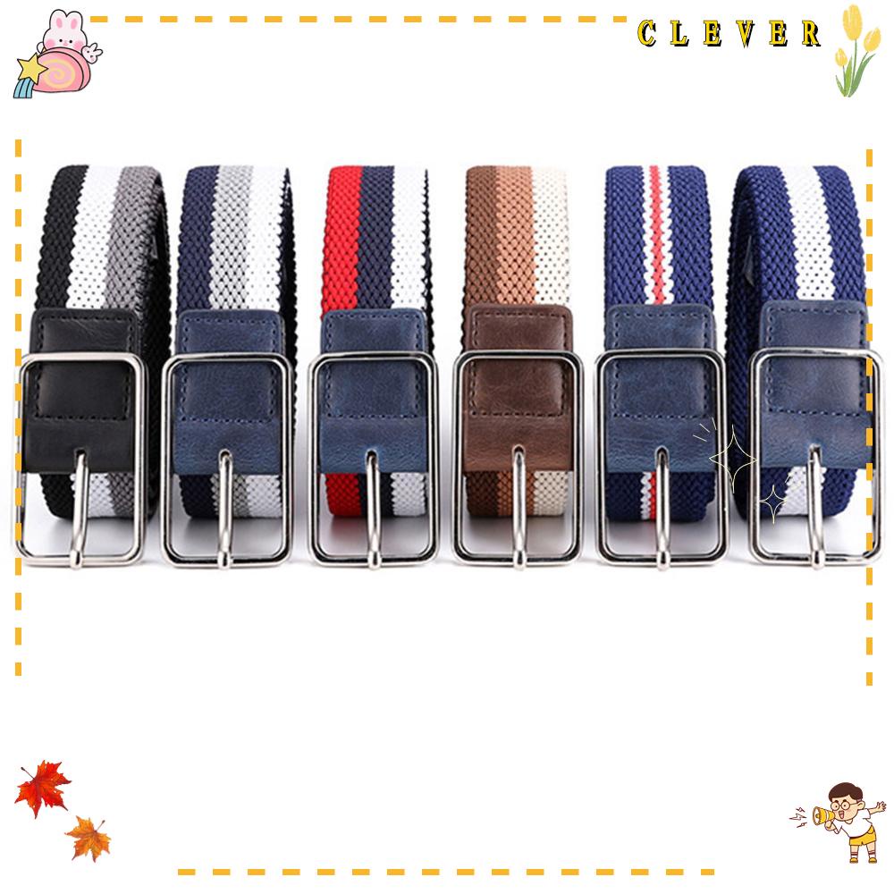 CLEVER Thắt Lưng Vải Canvas Co Giãn Nhiều Màu Sắc Thời Trang Unisex