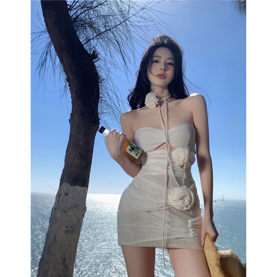 Đầm Ngắn Ôm Hông Phối Lưới Thời Trang Mùa Hè Hàng Bán Chạy Phong Cách Mới 2023 7M0C