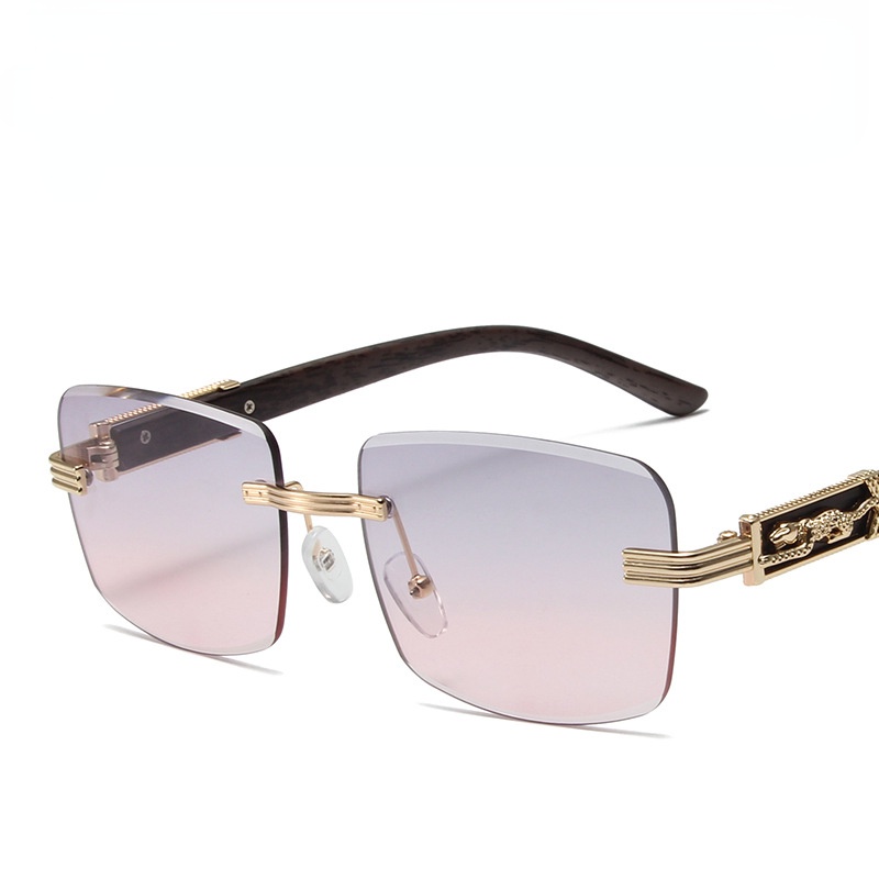 Kính Mát Gọng Vuông Kim Loại Thời Trang Cho Nam Nữ