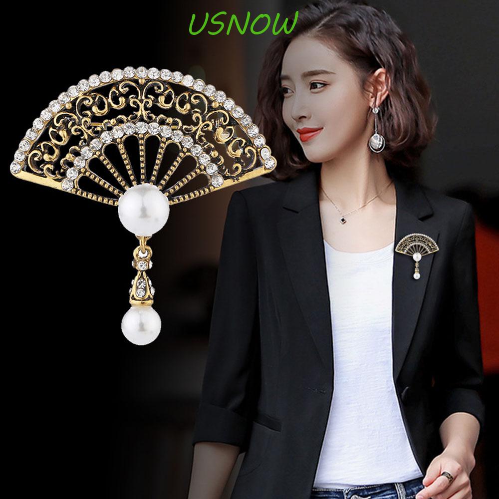 USNOW Trâm Cài Khăn Choàng Tráng Men Phong Cách Vintage Cho Nữ