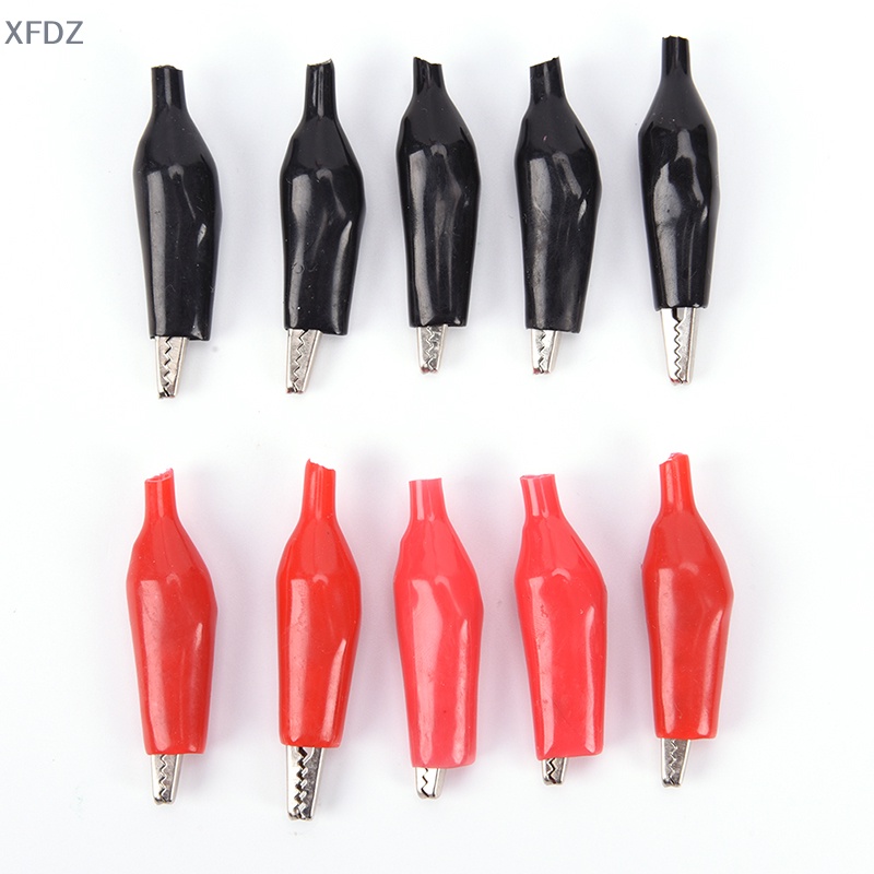 Set 10 Kẹp Cá Sấu Thử Điện Bằng Kim Loại Cách Nhiệt