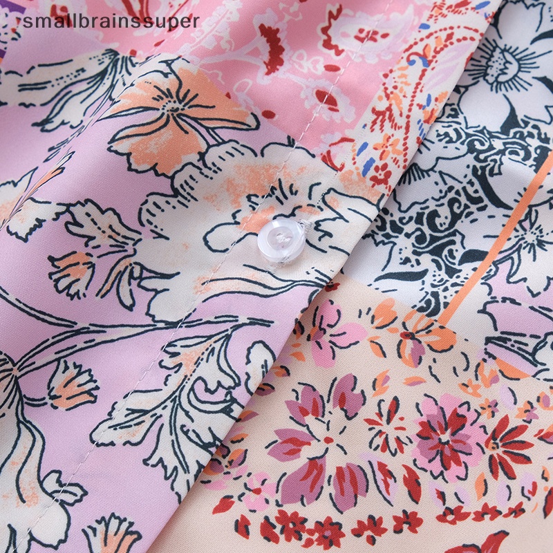 Áo Sơ Mi Dài Tay Dáng Rộng In Họa Tiết Hoa Thời Trang Mùa Hè Cho Nữ