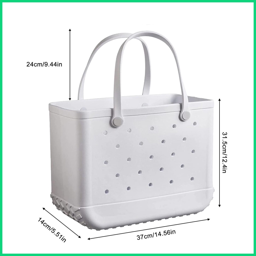 Túi Tote Cao Su Đi Biển / Tập Gym / Bơi Lội Cỡ Lớn Chống Thấm Nước Có Lỗ Thời Trang Cho Nữ