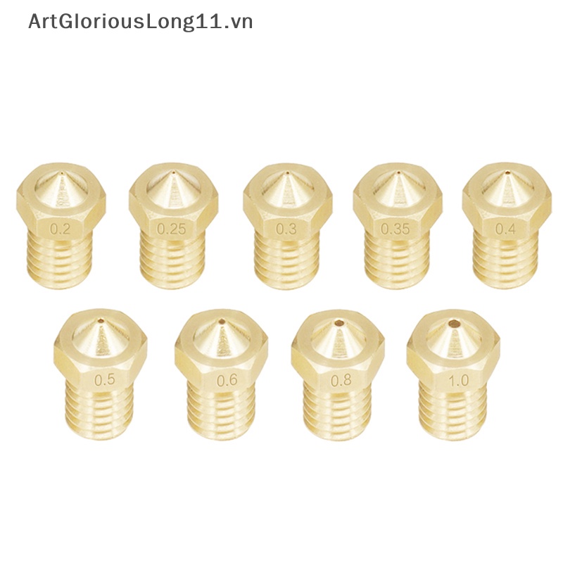 Vòi Phun ArtGloriousLong V5 V6 0.2 0.3 0.4 0.5 0.6 0.8 1.0mm M6 Dành Cho Máy In 3D
