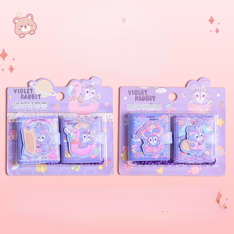 Sổ Tay Bỏ Túi Mini Họa Tiết Hoạt Hình Dễ Thương Dành Cho Nữ